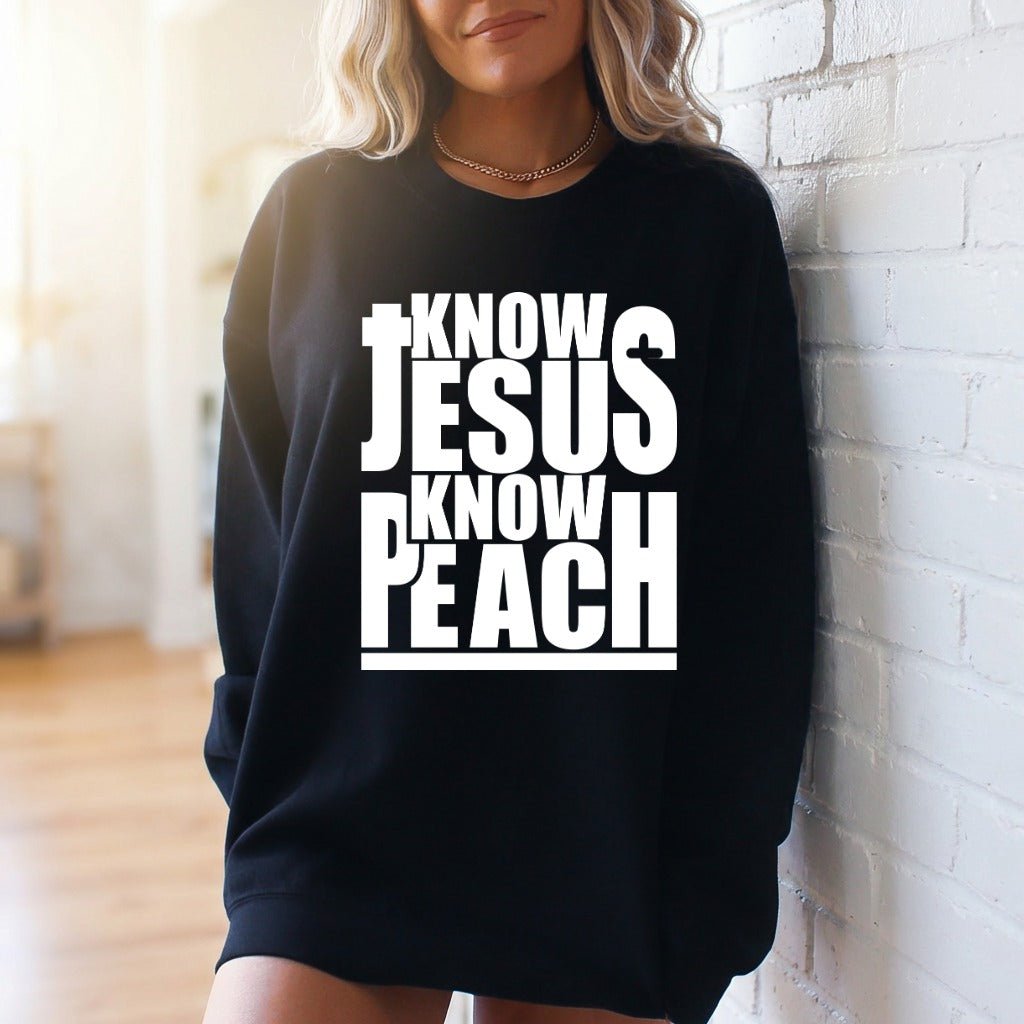 Know Jesus Know Peace | Faith Affirmation Sweatshirt - Luckets.com