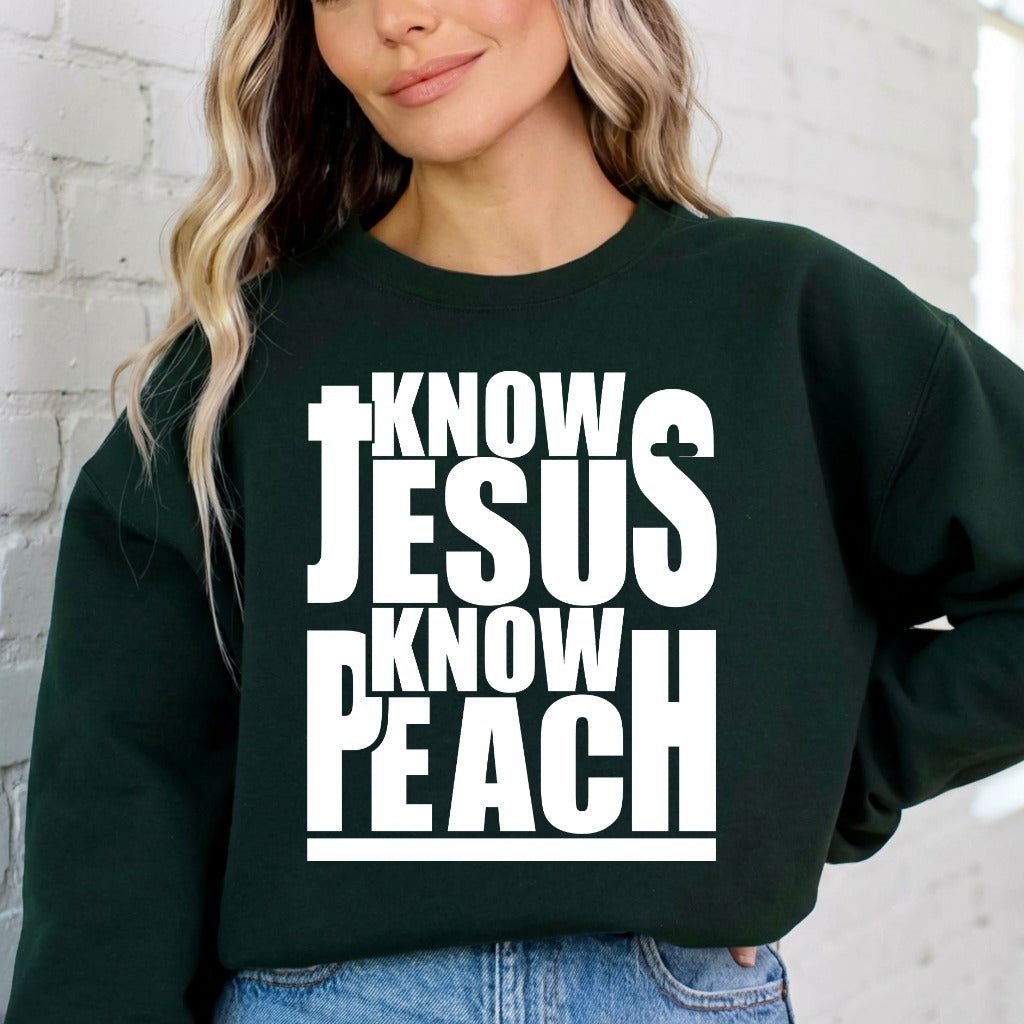 Know Jesus Know Peace | Faith Affirmation Sweatshirt - Luckets.com