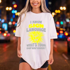 Know Sign Language Shaka Aesthetic Ready to Press DTF Transfer for Dtf
