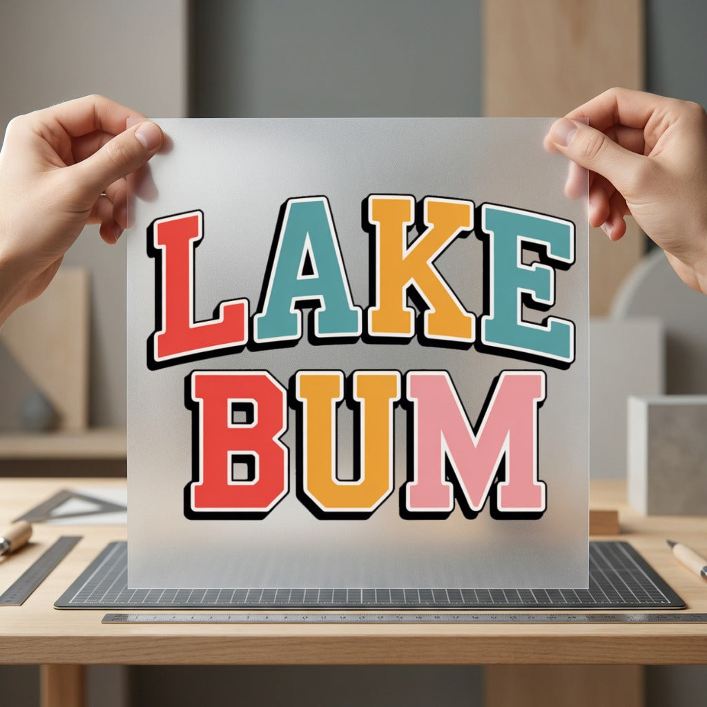 Lake Bum Retro Fun Vintage Retro Ready to Press DTF Transfer for Dtf