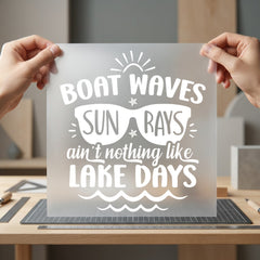 Lake Days Sun Rays Fishing Camping Ready to Press DTF Transfer for Dtf