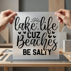 Lake Life Cuz Beaches Mom Funny Ready to Press DTF Transfer for Dtf
