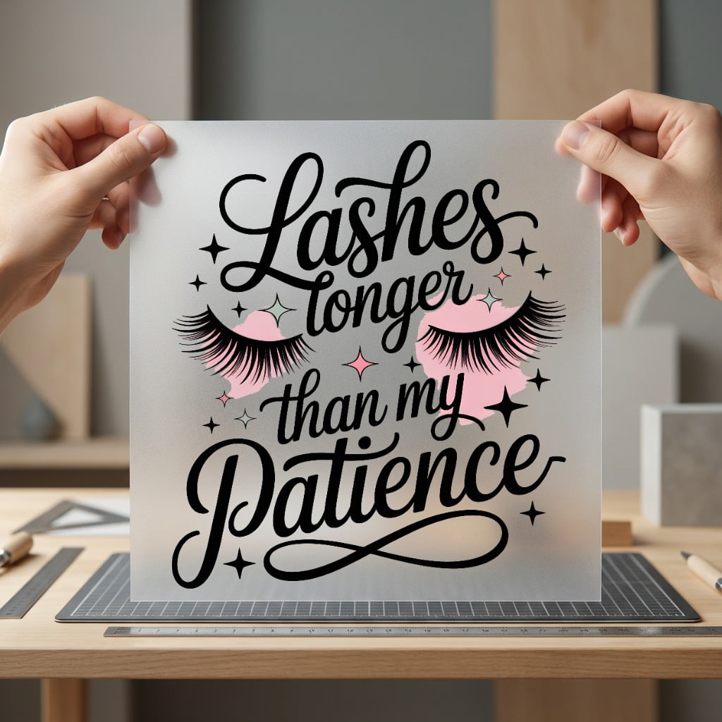 Lashes Longer Than Patience Funny Ready to Press DTF Transfer for Dtf