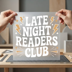 Late Night Readers Club Funny Sarcastic Ready to Press DTF Transfer for Dtf