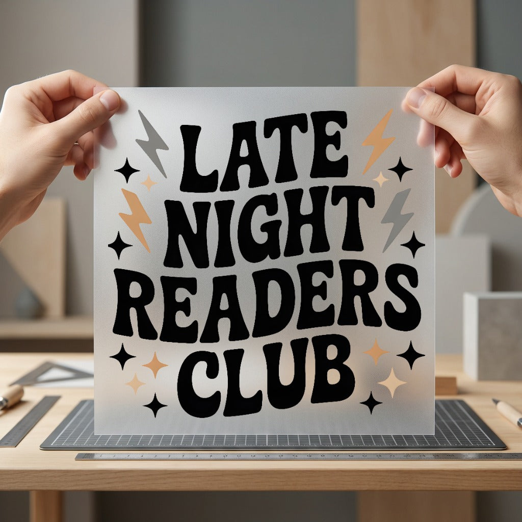 Late Night Readers Club Funny Sarcastic Ready to Press DTF Transfer for Dtf