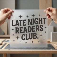 Late Night Readers Club Vintage Retro Ready to Press DTF Transfer for Dtf
