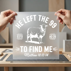 Left Sheep Christian Diy Christian Faith Ready to Press DTF Transfer for Dtf