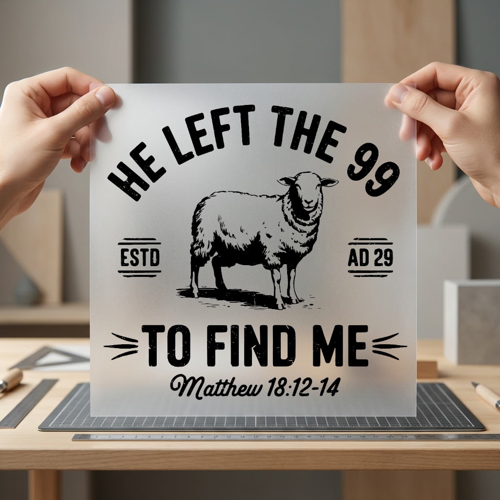 Left Sheep Christian Diy Christian Faith Ready to Press DTF Transfer for Dtf