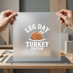 Leg Day Turkey Edition Thanksgiving Funny Ready to Press DTF Transfer for Dtf