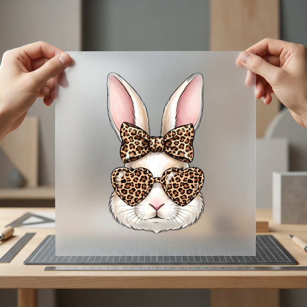 Leopard Bunny Love Diy Easter Leopard Ready to Press DTF Transfer for Dtf