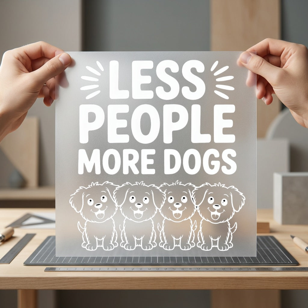 Less People More Dogs Mom Dad Ready to Press DTF Transfer for Dtf
