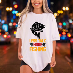 Less Talk More Fishing Dad Funny Ready to Press DTF Transfer for Dtf