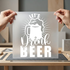 Let Drink Beer Fun Holiday & Seasonal Collection St Patrick's Collection Ready to Press DTF Transfer for Dtf