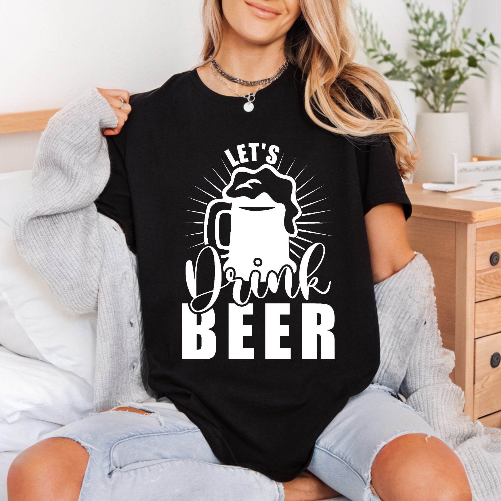 Let Drink Beer Fun Holiday & Seasonal Collection St Patrick's Collection Ready to Press DTF Transfer for Dtf
