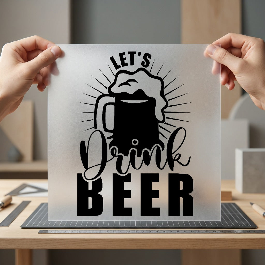 Let Drink Beer Fun Holiday & Seasonal Collection St Patrick's Collection Ready to Press DTF Transfer for Dtf