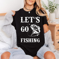 Let Fishing Bass Outdoor Dad Fishing Ready to Press DTF Transfer for Dtf