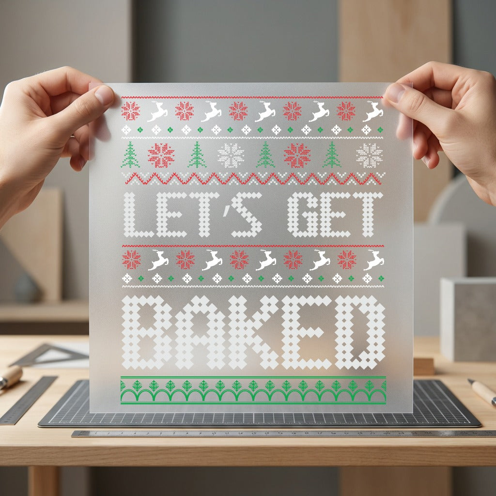Let Get Baked Ugly Christmas Funny Ready to Press DTF Transfer for Dtf