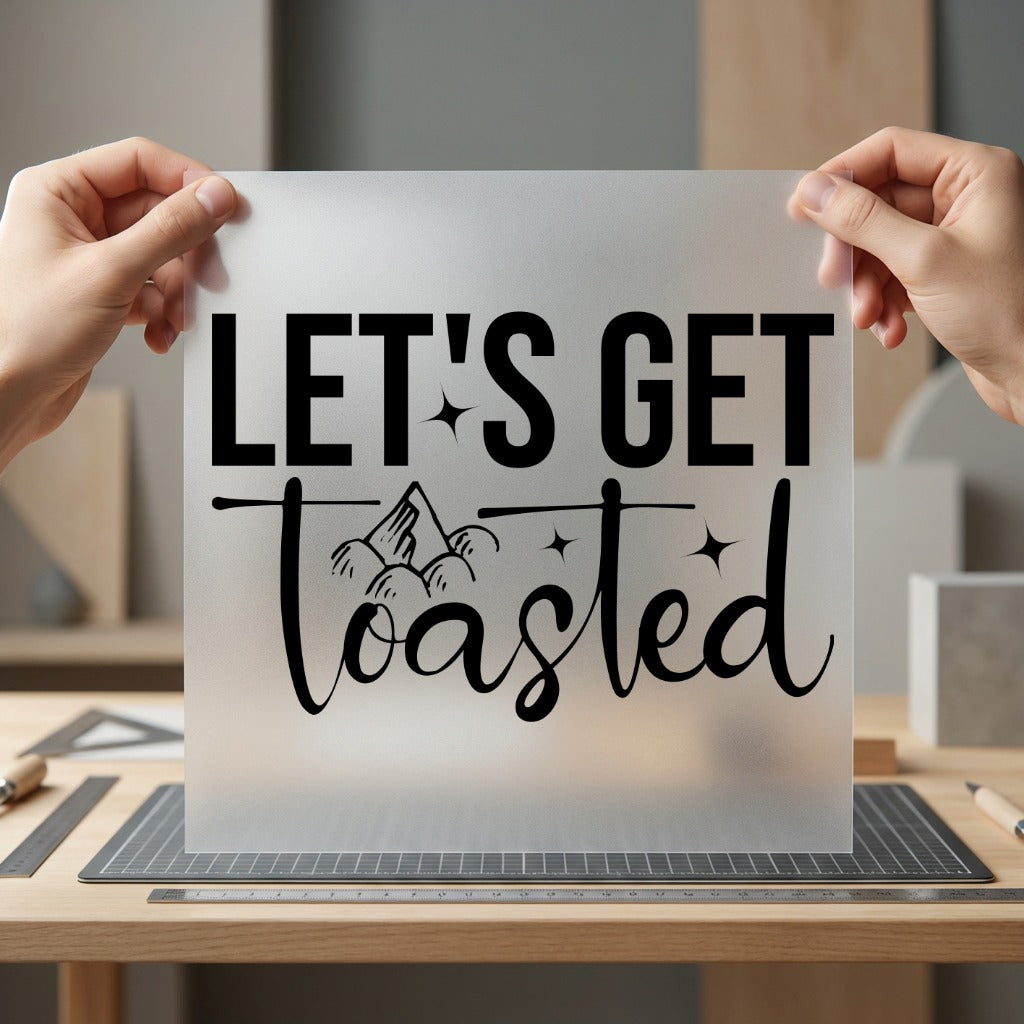 Let Get Toasted Campfire Rustic Camping Ready to Press DTF Transfer for Dtf