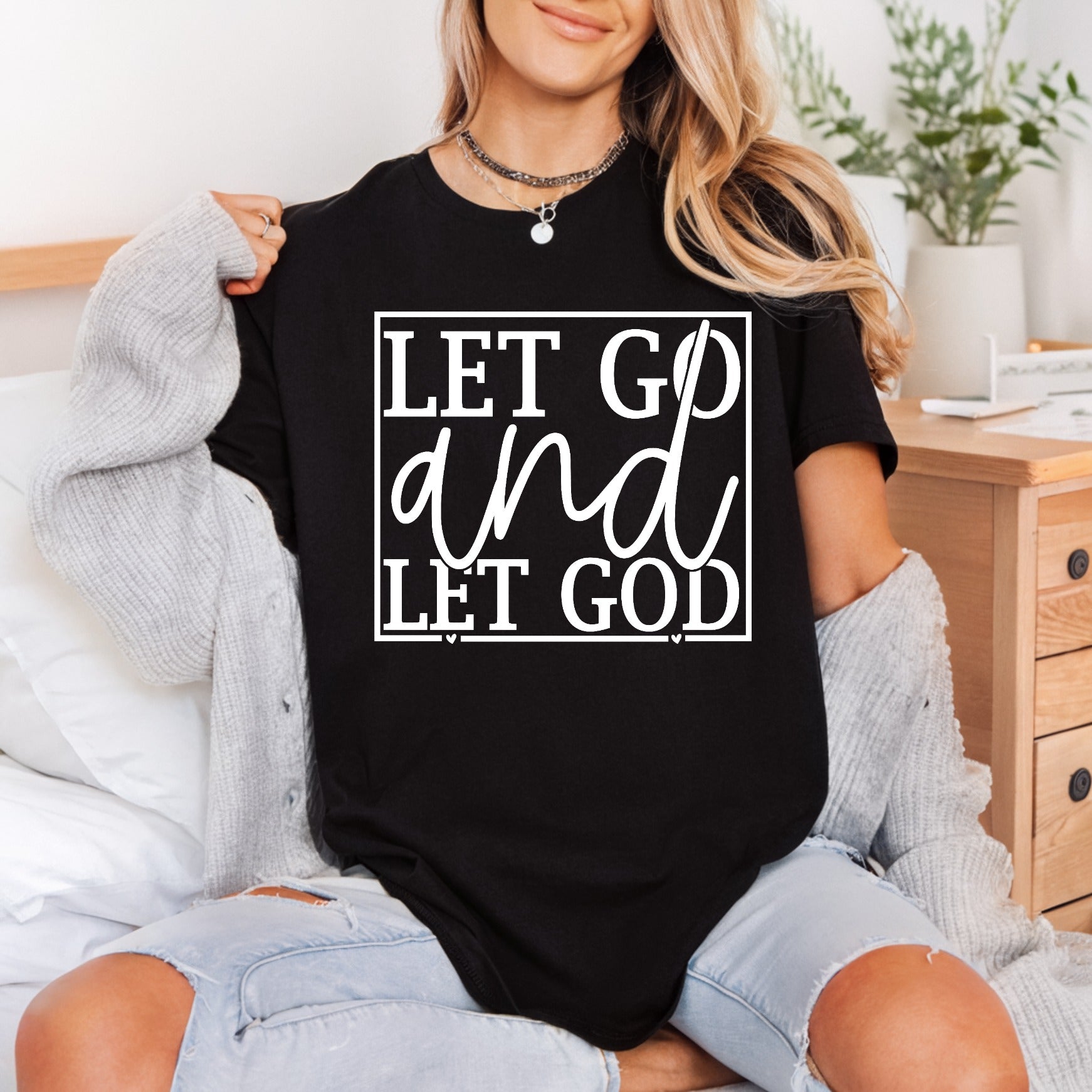 Let God Faith-based Diy Christian Faith Ready to Press DTF Transfer for Dtf