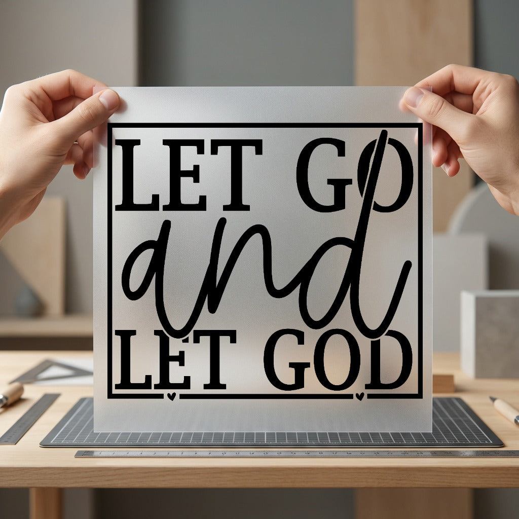 Let God Faith-based Diy Christian Faith Ready to Press DTF Transfer for Dtf