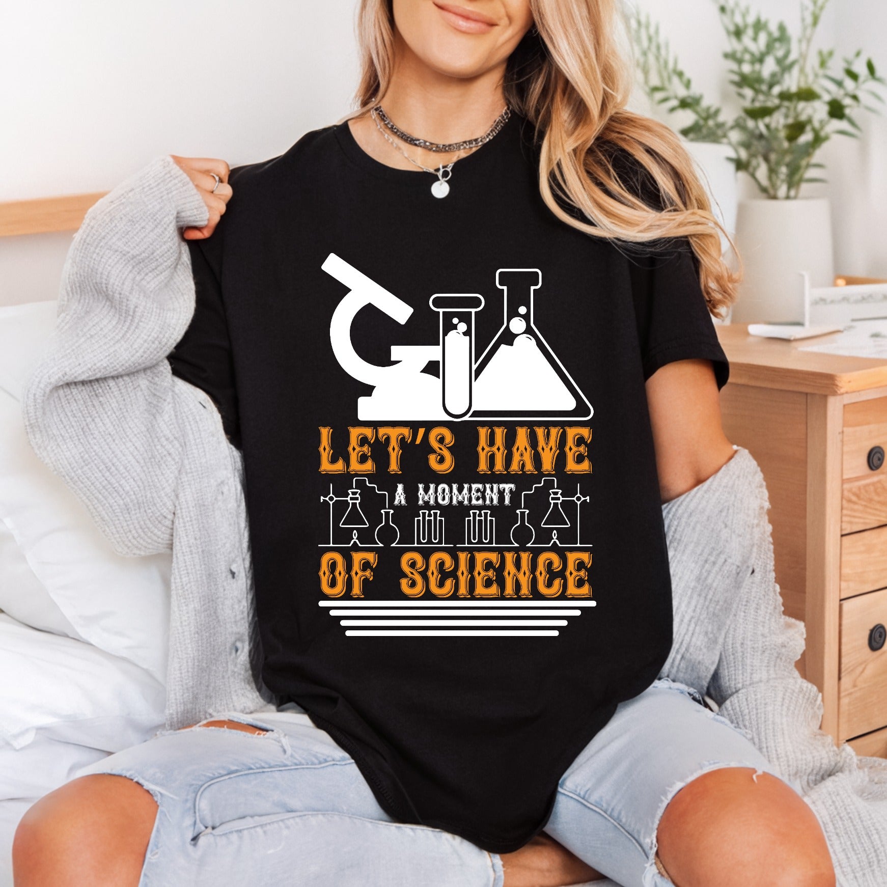 Let Have Moment Science Retro Ready to Press DTF Transfer for Dtf