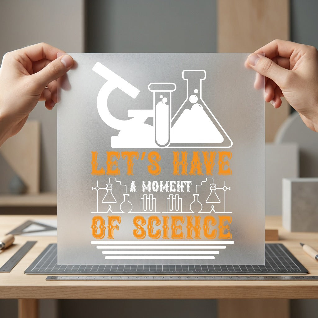 Let Have Moment Science Retro Ready to Press DTF Transfer for Dtf