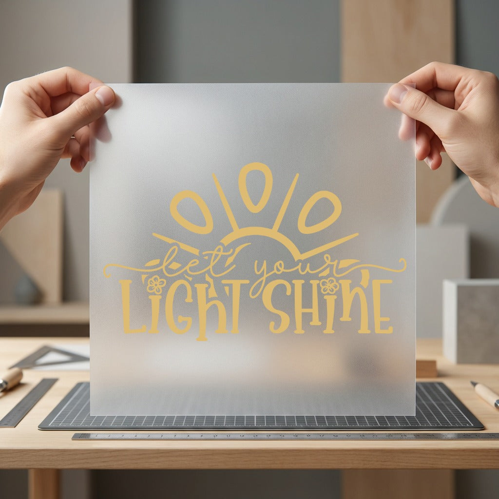 Let Light Shine Inspiring Boho Aesthetic Ready to Press DTF Transfer for Dtf