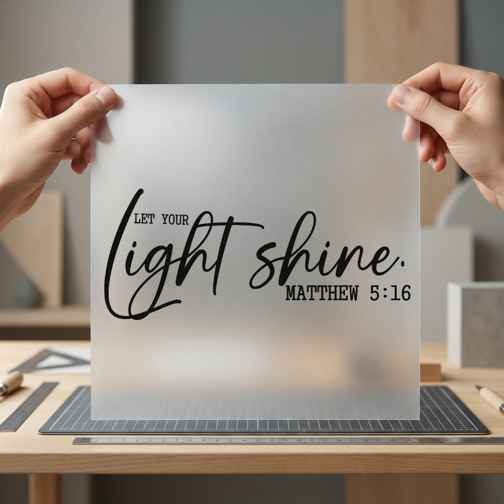 Let Light Shine Matthew Christian Faith Ready to Press DTF Transfer for Dtf