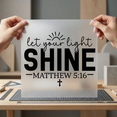Let Light Shine Matthew Christian Faith Ready to Press DTF Transfer for Dtf