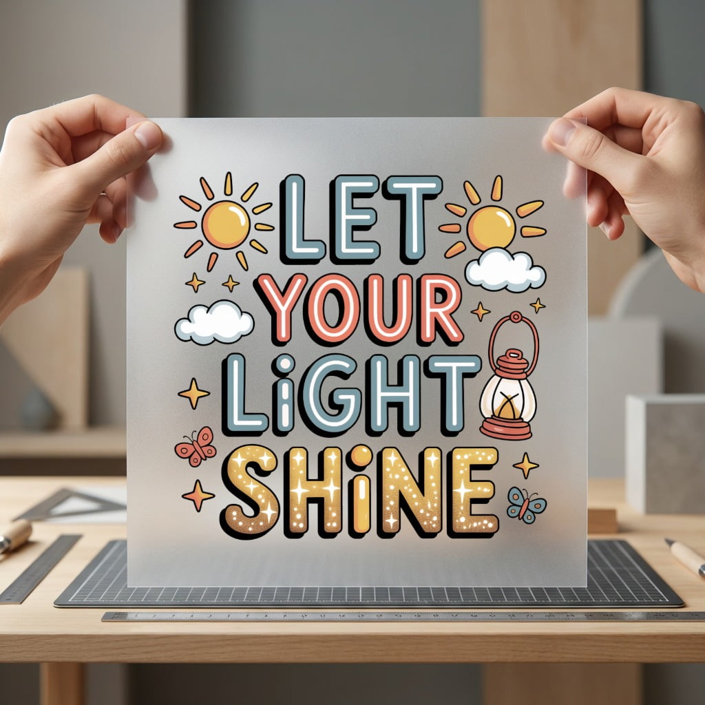 Let Light Shine Retro Retro Boho Ready to Press DTF Transfer for Dtf