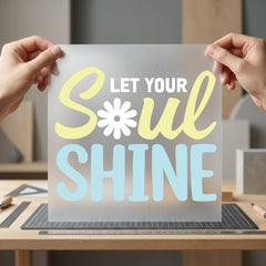 Let Soul Shine Positive Retro Boho Ready to Press DTF Transfer for Dtf