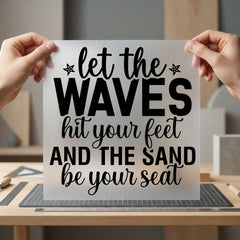 Let Waves Hit Feet Beach & Ocean Collection Nature & Wildlife Collection Ready to Press DTF Transfer for Dtf