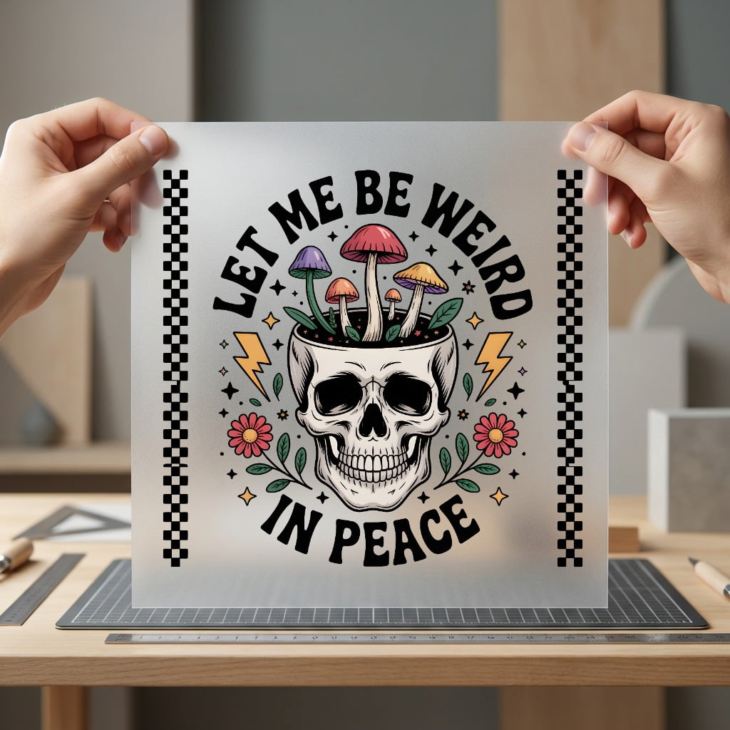 Let Weird Peace Retro Halloween Retro Ready to Press DTF Transfer for Dtf