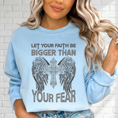 Let Your Faith Be Bigger | Cross & Wings Sweatshirt - Luckets.com