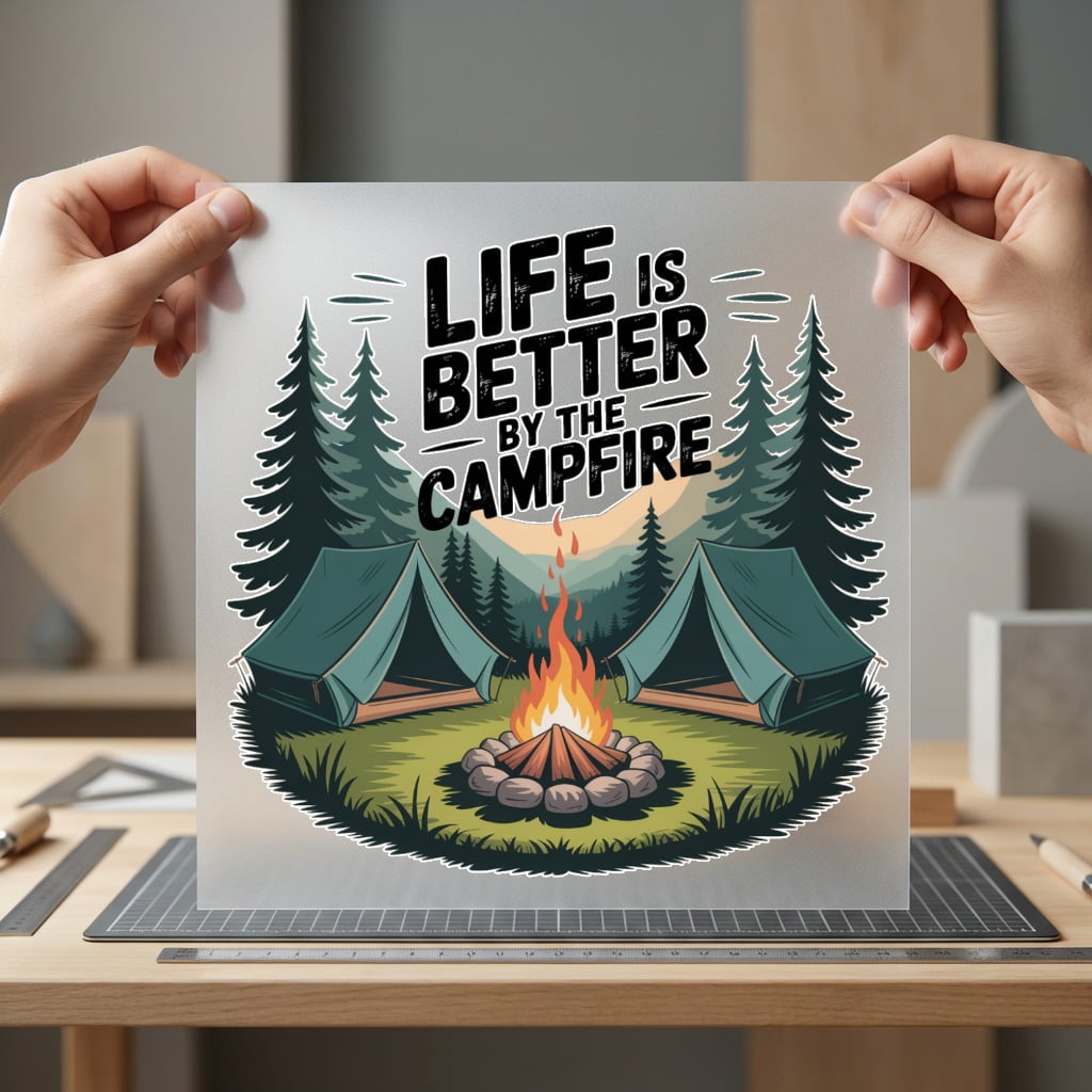Life Better Campfire Retro Vintage Retro Ready to Press DTF Transfer for Dtf