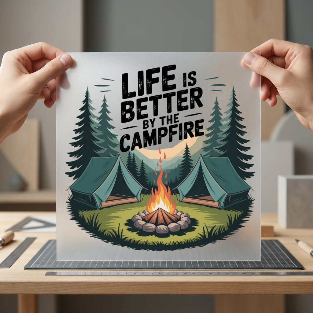 Life Better Campfire Retro Vintage Retro Ready to Press DTF Transfer for Dtf