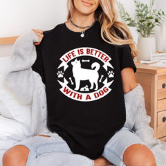 Life Better Dog Lover Mom Dad Ready to Press DTF Transfer for Dtf