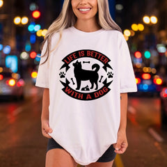 Life Better Dog Lover Mom Dad Ready to Press DTF Transfer for Dtf