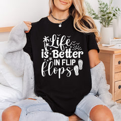 Life Better Flip Flops Summer Ready to Press DTF Transfer for Dtf