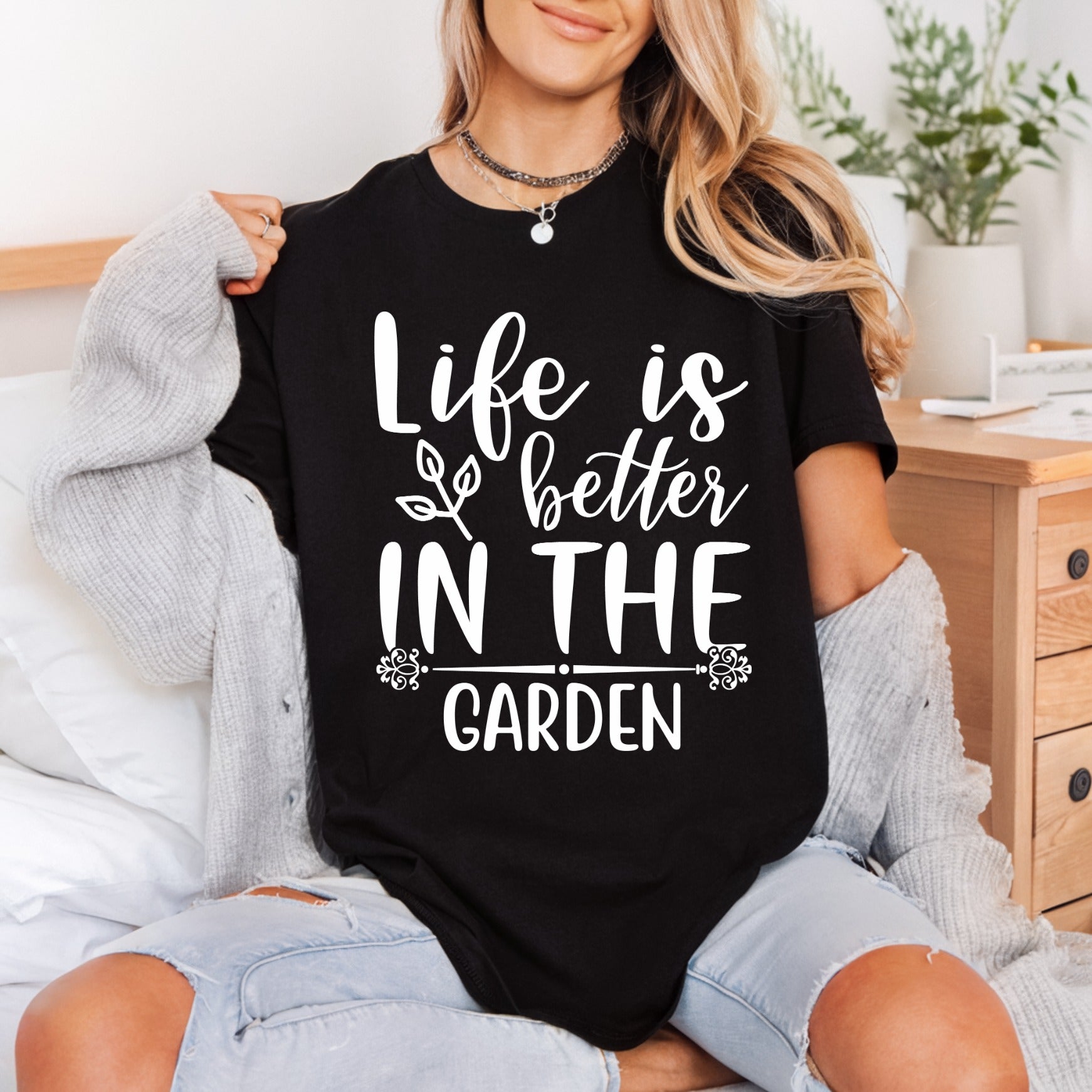 Life Better Garden Botanical Mom Aesthetic Ready to Press DTF Transfer for Dtf