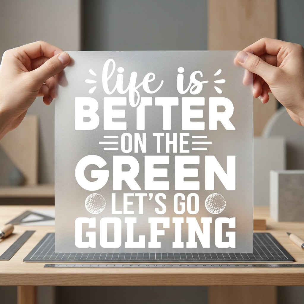 Life Better Green Golfing Home & Cozy Vibes Collection Weekend Chill Collection Ready to Press DTF Transfer for Dtf