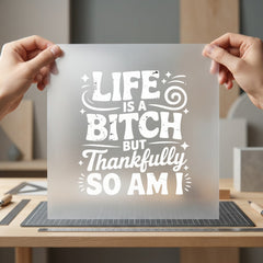 Life Bitch Bold Statement Funny Sarcastic Ready to Press DTF Transfer for Dtf