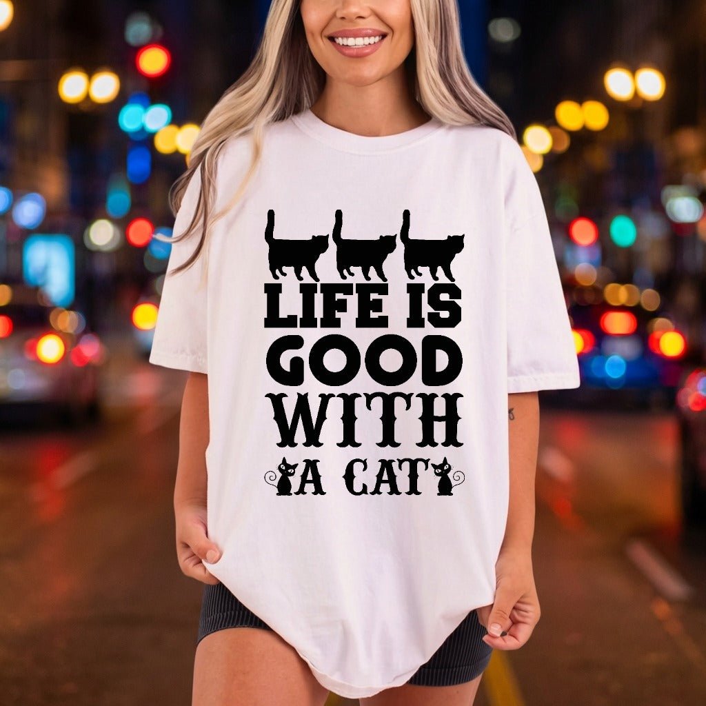 Life Good Cat Pet Mom Dad Ready to Press DTF Transfer for Dtf