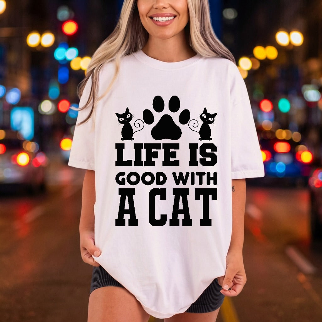 Life Good Cat Pet Mom Dad Ready to Press DTF Transfer for Dtf