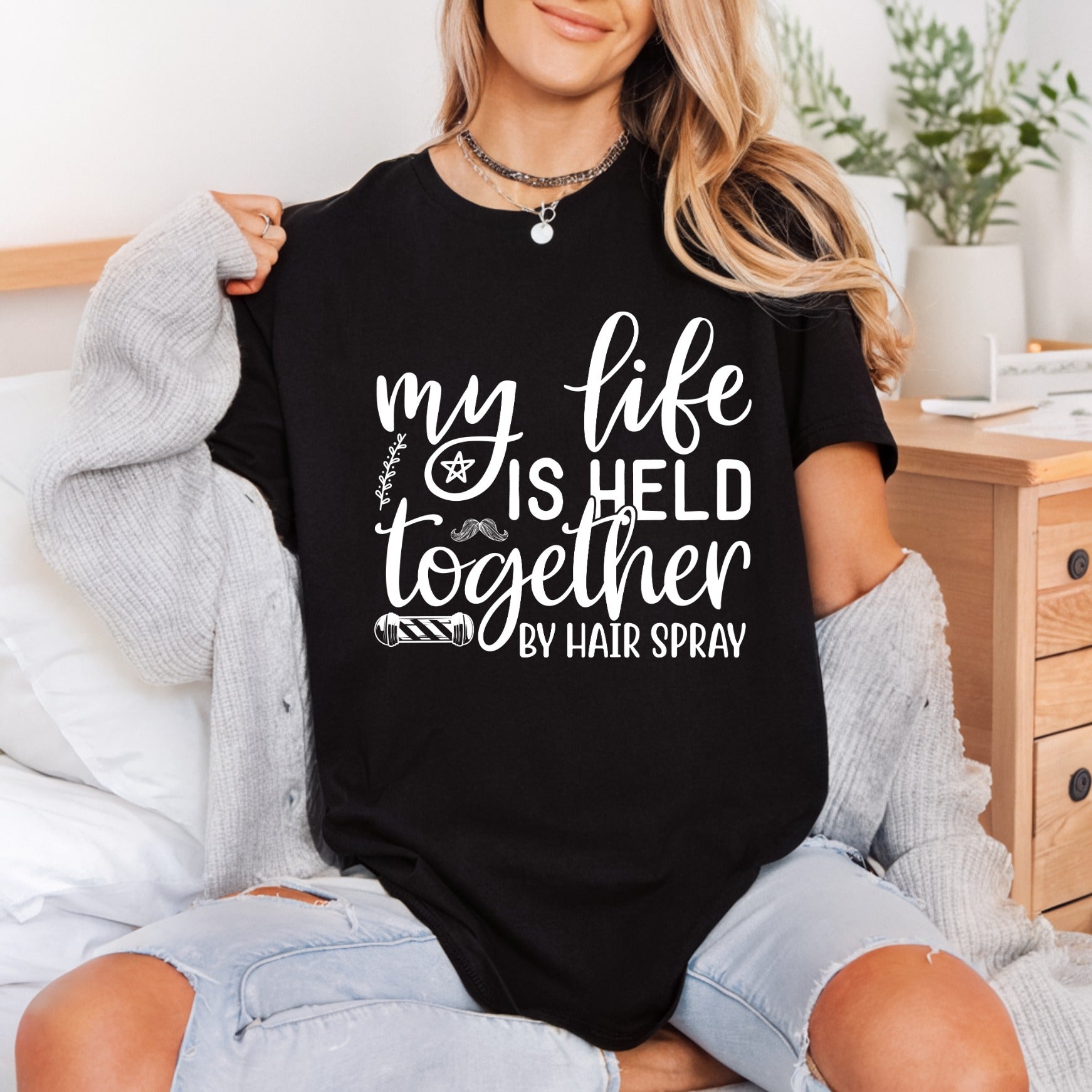 Life Held Together Hair Funny Aesthetic Ready to Press DTF Transfer for Dtf
