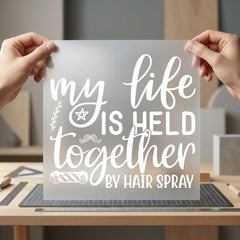Life Held Together Hair Funny Aesthetic Ready to Press DTF Transfer for Dtf