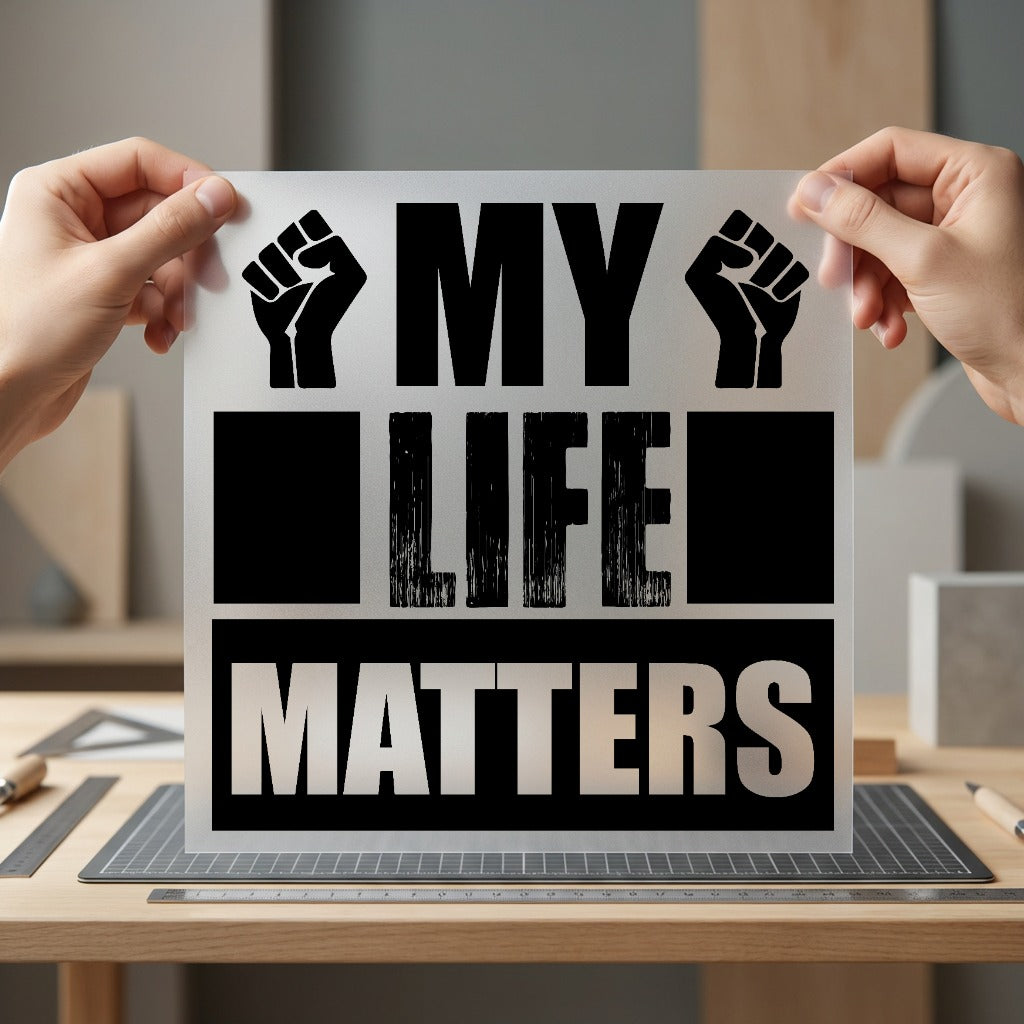 Life Matters Fist Empowering Usa Freedom Ready to Press DTF Transfer for Dtf