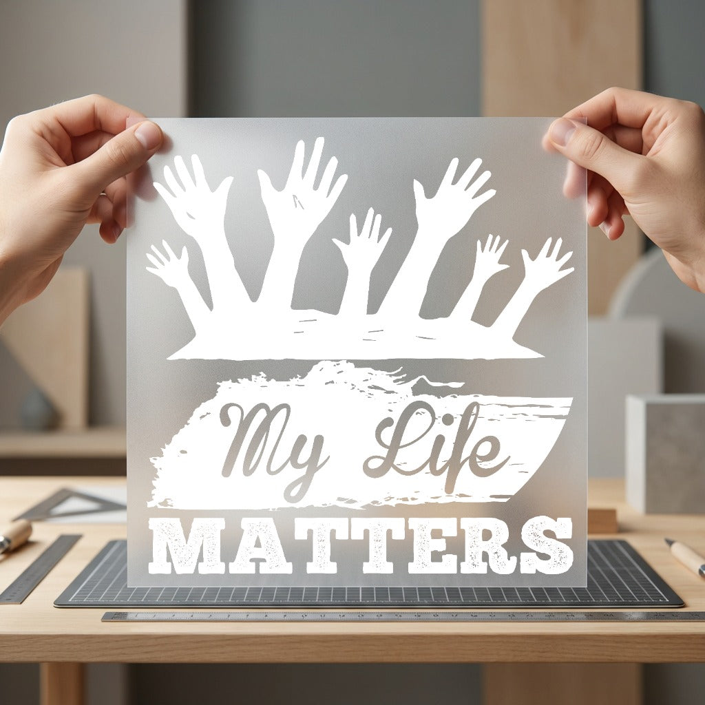 Life Matters Hands Raised Usa Freedom Ready to Press DTF Transfer for Dtf
