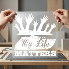 Life Matters Hands Raised Usa Freedom Ready to Press DTF Transfer for Dtf