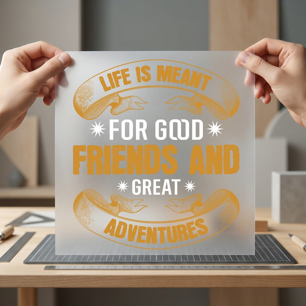 Life Meant Good Friends Faith Vintage Ready to Press DTF Transfer for Dtf
